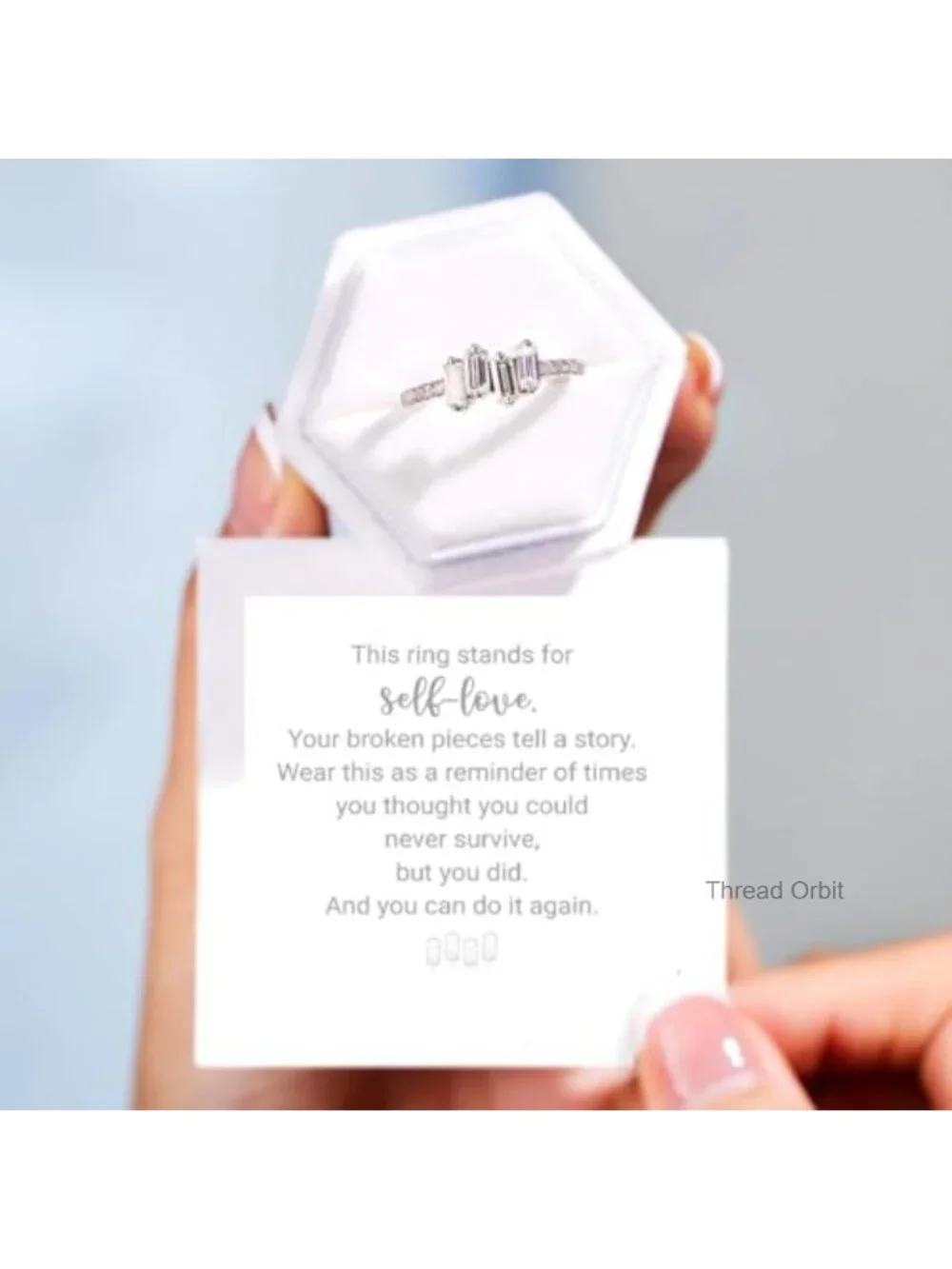 Self-Love Multi-Stones Zircon Inlaid Inspirational Ring